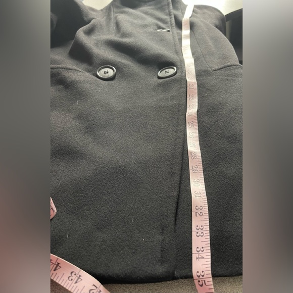 Vintage ELECTRE PARIS Black Virgin Wool Coat - Picture 12 of 13